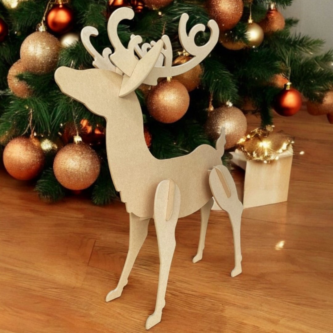 Flat pack reindeer Christmas decoration