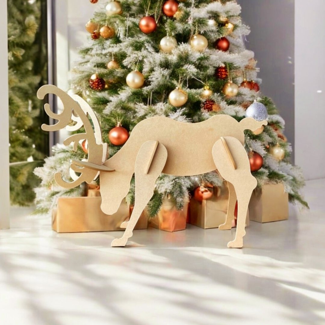 Flat pack reindeer Christmas decoration